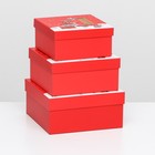 Набор коробок 3 в 1 15,5х15,5х7,5 — 18х18х8,5 — 20х20х9,5 см. - фото 22292100