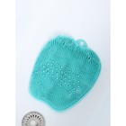 Силиконовый массажный коврик для мытья ног и тела, на присосках, цвет голубой - фото 6949396