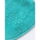 Силиконовый массажный коврик для мытья ног и тела, на присосках, цвет голубой - фото 6949397