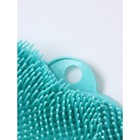 Силиконовый массажный коврик для мытья ног и тела, на присосках, цвет голубой - фото 6949398