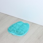 Силиконовый массажный коврик для мытья ног и тела, на присосках, цвет голубой - фото 6949400