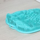 Силиконовый массажный коврик для мытья ног и тела, на присосках, цвет голубой - Фото 7