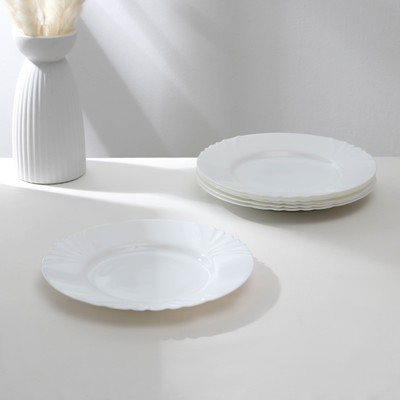 Набор обеденных тарелок Luminarc CADIX, d=25 см, стеклокерамика, 6 шт, цвет белый