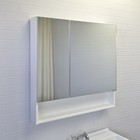 Зеркало шкаф Comforty Никосия 80 для ванной комнаты, цвет белый глянец - фото 293636793
