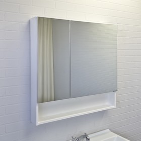 Зеркало-шкаф Comforty «Никосия-80», белый глянец