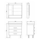 Зеркало-шкаф Comforty «Никосия-80», белый глянец - фото 12989409