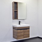 Зеркало шкаф Comforty Соло 70 для ванной комнаты, цвет дуб тёмно-коричневый - Фото 5