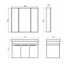 Зеркало-шкаф Comforty «Соло-90», дуб тёмно-коричневый - фото 12989419