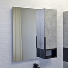 Зеркало шкаф Comforty Франкфурт 75 для ванной комнаты, цвет бетон светлый - фото 293636809