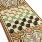 Нарды "Восточные", деревянная доска 60 х 60 см, с полем для игры в шашки - фото 9669630
