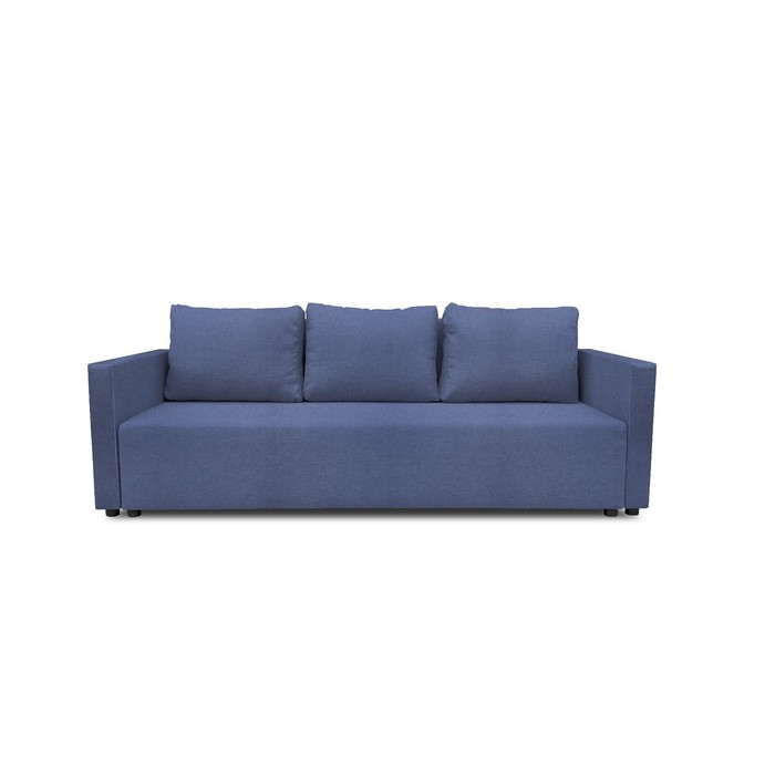 Прямой диван «Алиса 4», еврокнижка, рогожка bahama, цвет plus iris - Фото 1