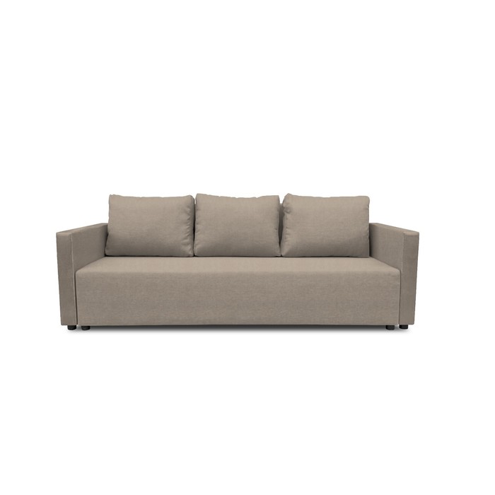 Прямой диван «Алиса 4», еврокнижка, велюр bingo, цвет beige - Фото 1