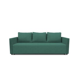 Прямой диван «Алиса 4», еврокнижка, велюр bingo, цвет green