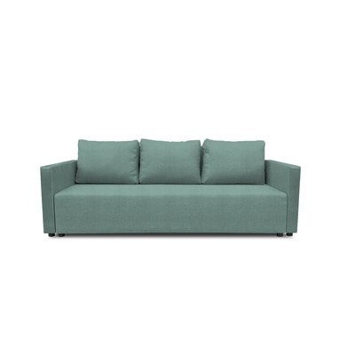 Прямой диван «Алиса 4», еврокнижка, велюр bingo, цвет mint