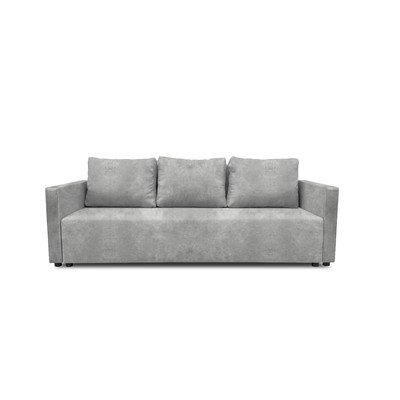 Прямой диван «Алиса 4», еврокнижка, велюр dakota, цвет ash