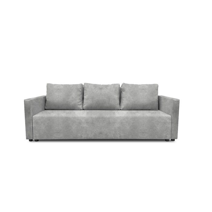 Прямой диван «Алиса 4», механизм еврокнижка, велюр, цвет dakota ash