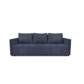 Прямой диван «Алиса 4», еврокнижка, велюр dakota, цвет denim