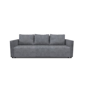 Прямой диван «Алиса 4», еврокнижка, велюр dakota, цвет grey