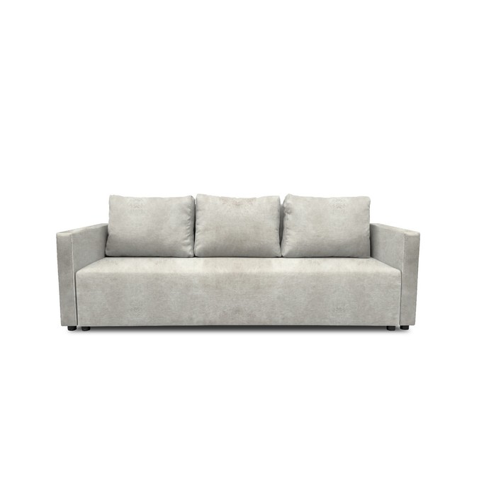 Прямой диван «Алиса 4», еврокнижка, велюр dakota, цвет ivory - Фото 1