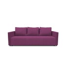 Прямой диван «Алиса 4», еврокнижка, рогожка savana, цвет berry - Фото 1