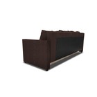 Прямой диван «Алиса 4», еврокнижка, рогожка savana, цвет chocolate - Фото 5