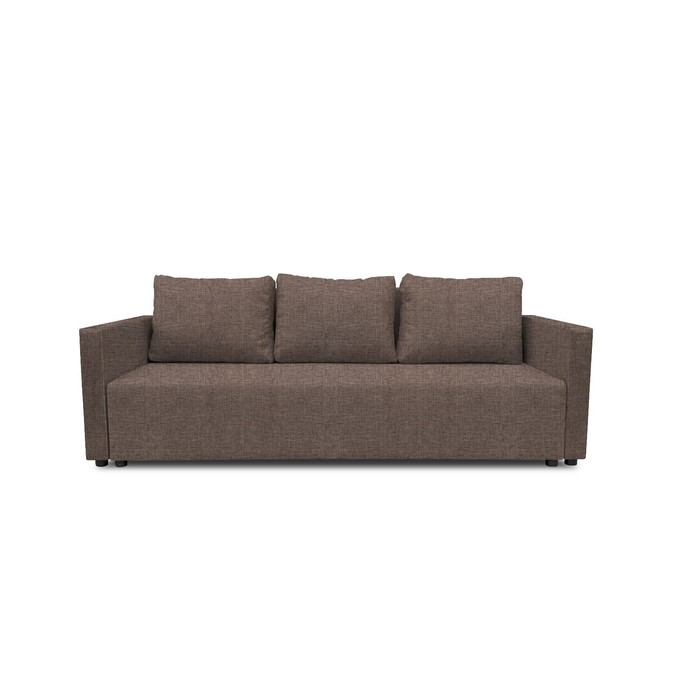 Прямой диван «Алиса 4», еврокнижка, рогожка savana, цвет hazel - Фото 1