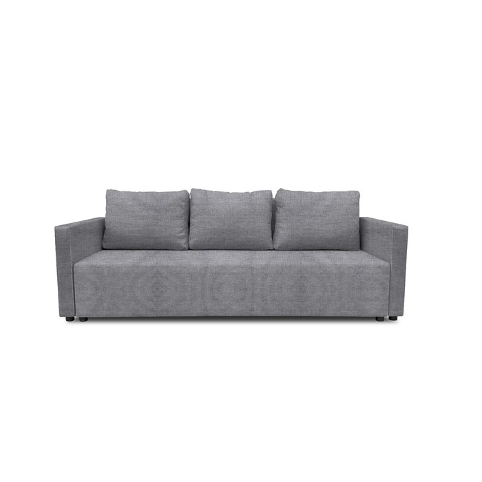 Прямой диван «Алиса 4», еврокнижка, рогожка savana plus, цвет ash - Фото 1