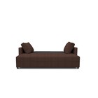 Прямой диван «Алиса 4», еврокнижка, велюр shaggy, цвет chocolate - Фото 4