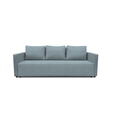 Прямой диван «Алиса 4», еврокнижка, рогожка solta, цвет navy