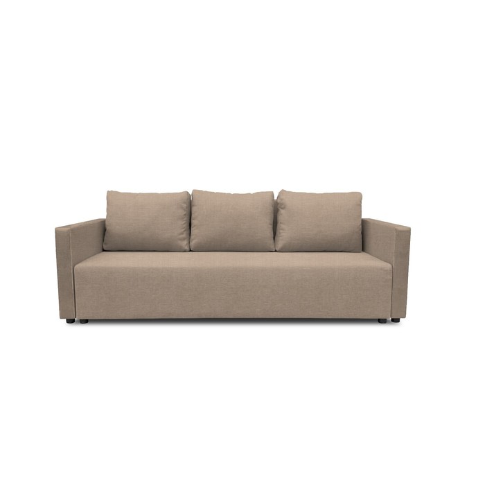 Прямой диван «Алиса 4», еврокнижка, велюр vital, цвет sand - Фото 1