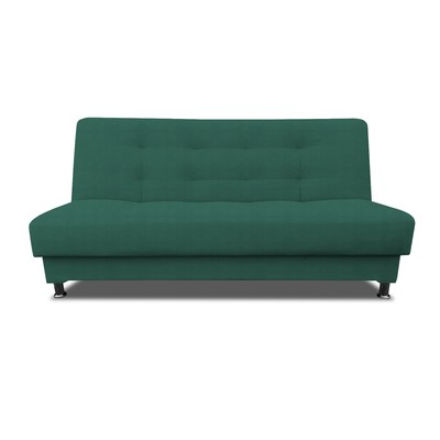 Прямой диван «Идальго», книжка, велюр bingo, цвет green