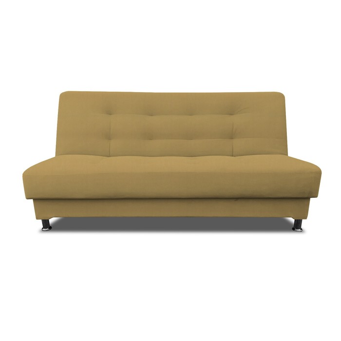 Прямой диван «Идальго», книжка, велюр bingo, цвет mustard - Фото 1