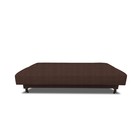 Прямой диван «Идальго», книжка, велюр shaggy, цвет chocolate - Фото 3