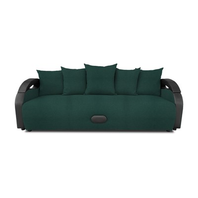 Прямой диван «Мария», еврокнижка, рогожка bahama plus, цвет emerald