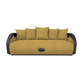 Прямой диван «Мария», еврокнижка, рогожка bahama plus, цвет yellow