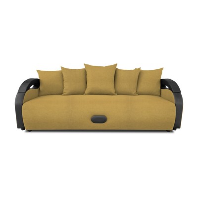 Прямой диван «Мария», еврокнижка, рогожка bahama plus, цвет yellow