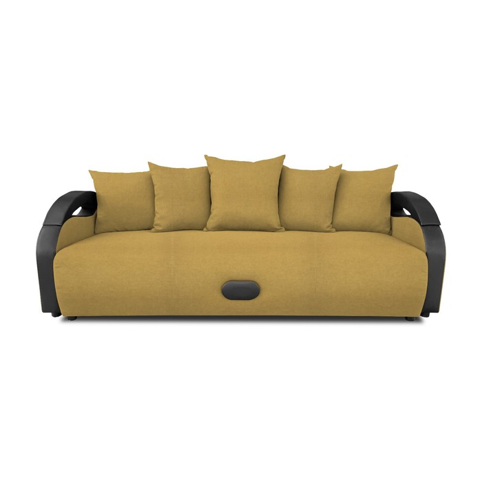 Прямой диван «Мария», еврокнижка, рогожка bahama plus, цвет yellow - Фото 1