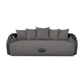 Прямой диван «Мария», еврокнижка, рогожка bahama, цвет steel