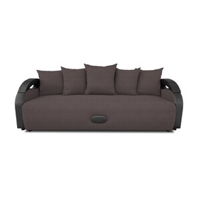 Прямой диван «Мария», еврокнижка, велюр bingo, цвет chocolate