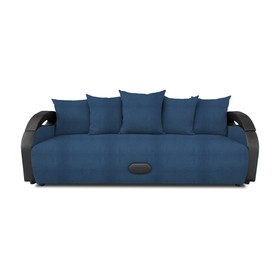 Прямой диван «Мария», еврокнижка, велюр bingo, цвет denim