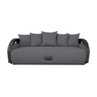 Прямой диван «Мария», еврокнижка, велюр bingo, цвет grafit - Фото 1