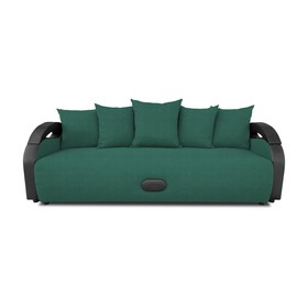 Прямой диван «Мария», еврокнижка, велюр bingo, цвет green