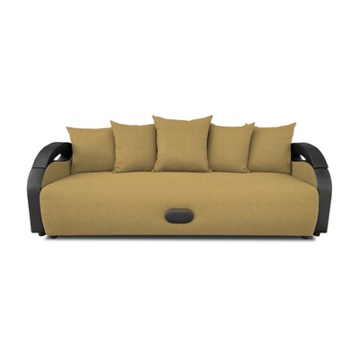 Прямой диван «Мария», еврокнижка, велюр bingo, цвет mustard