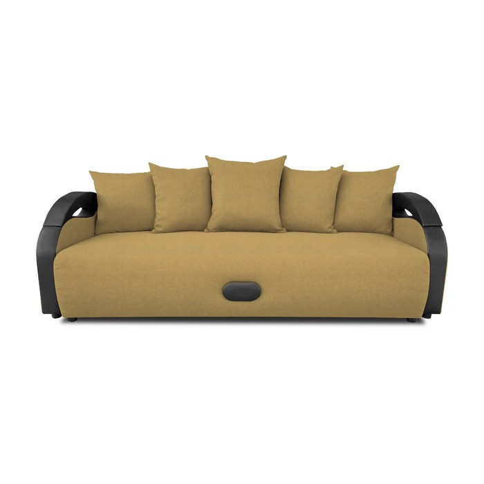 Прямой диван «Мария», еврокнижка, велюр bingo, цвет mustard - Фото 1