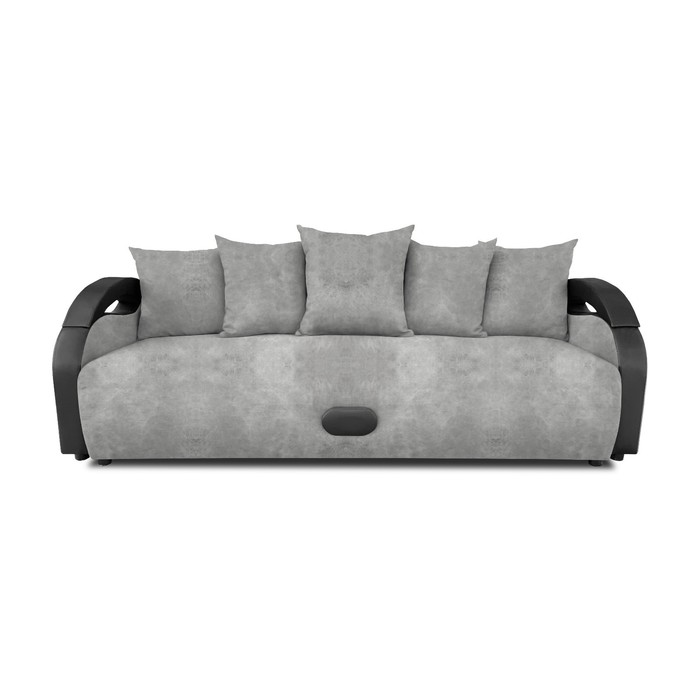 Прямой диван «Мария», еврокнижка, велюр dakota, цвет ash - Фото 1