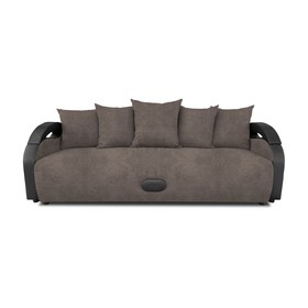 Прямой диван «Мария», еврокнижка, велюр dakota, цвет nut