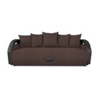 Прямой диван «Мария», еврокнижка, велюр dream, цвет chocolate - Фото 1