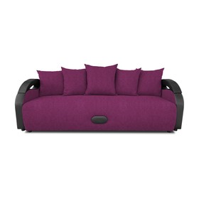 Прямой диван «Мария», еврокнижка, рогожка savana, цвет berry