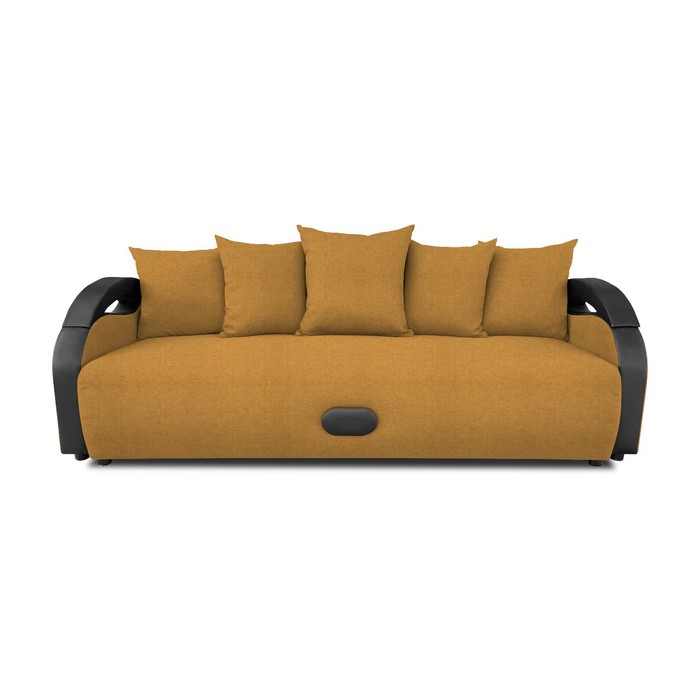 Прямой диван «Мария», еврокнижка, рогожка savana plus, цвет yellow - Фото 1