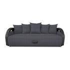Прямой диван «Мария», еврокнижка, велюр shaggy, цвет grafit - Фото 1